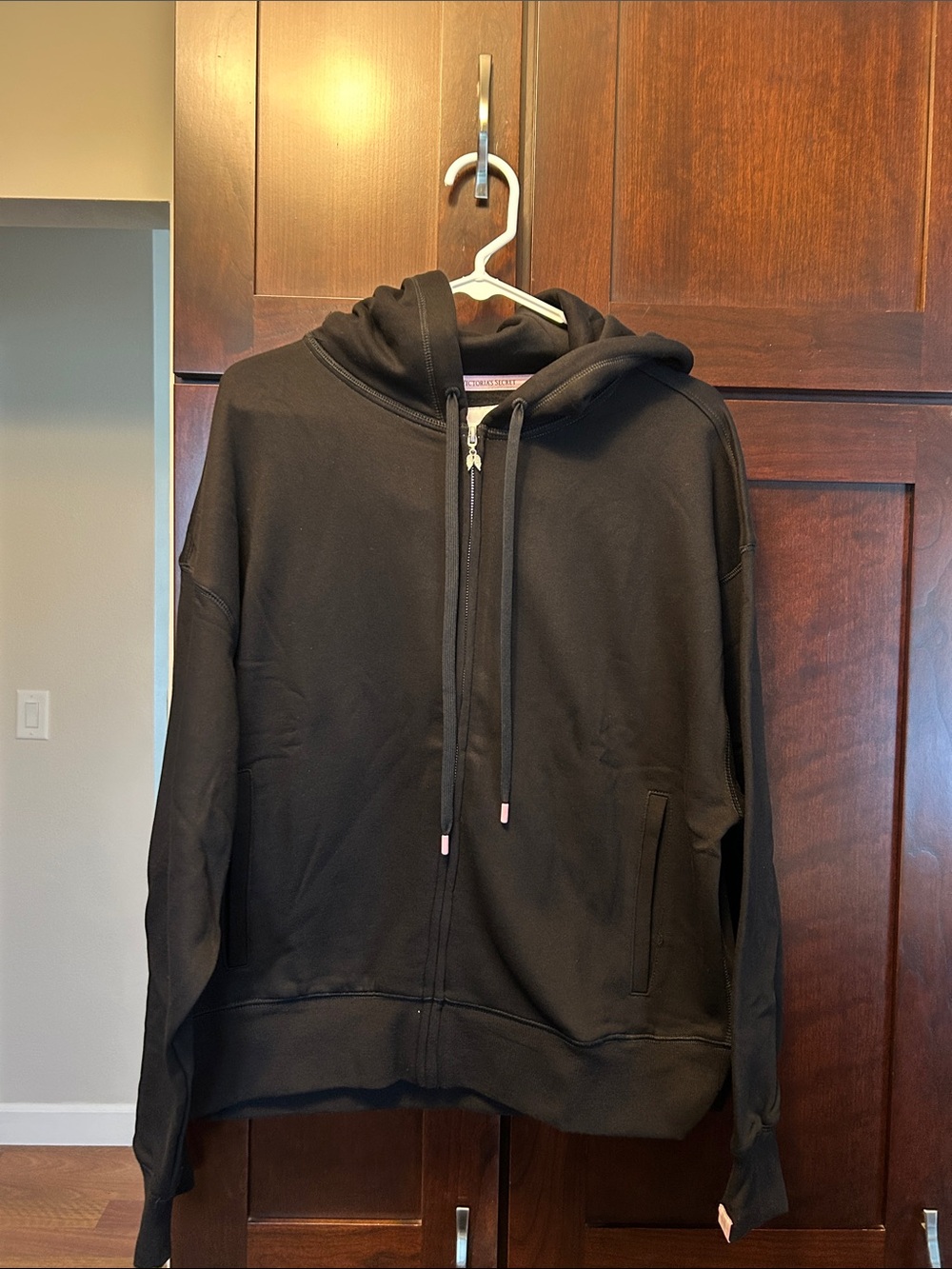 Victoria's Secret Black Full-Zip Hoodie